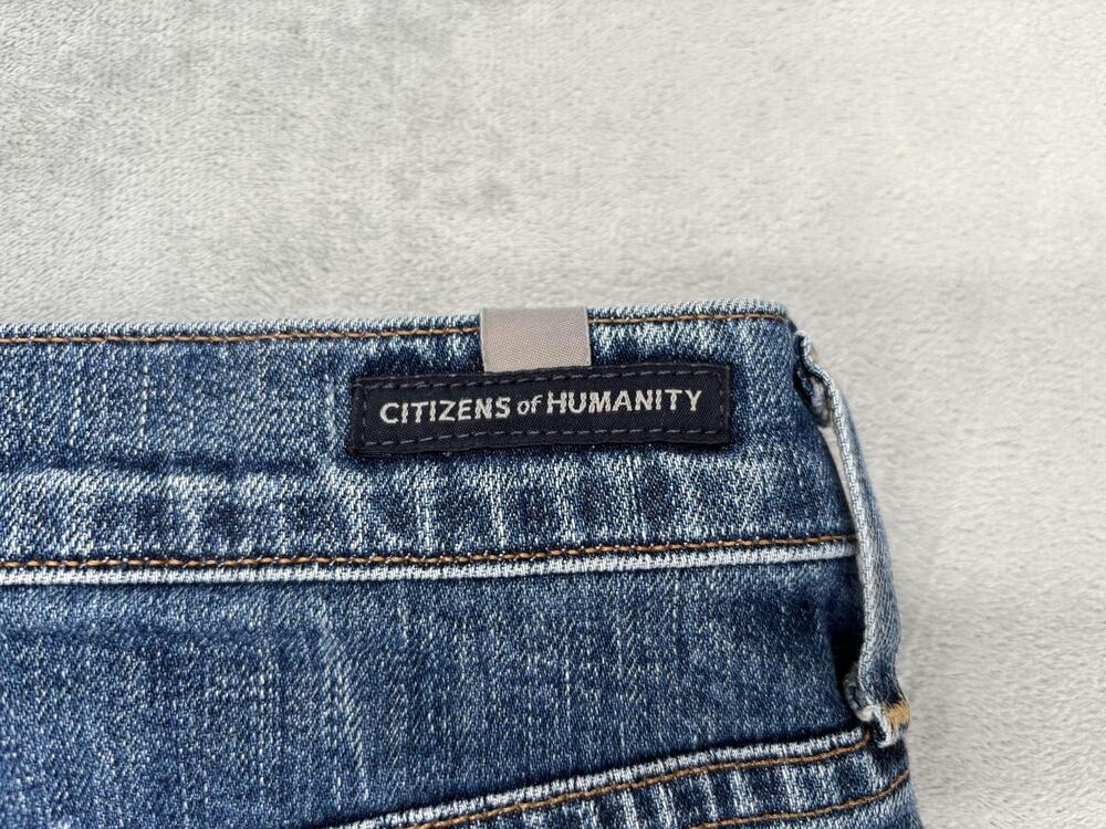 Citizens Of Humanity Pants Womens 28 Blue Drew Fray High Rise Cropped Flare Jean - Picture 4 of 12